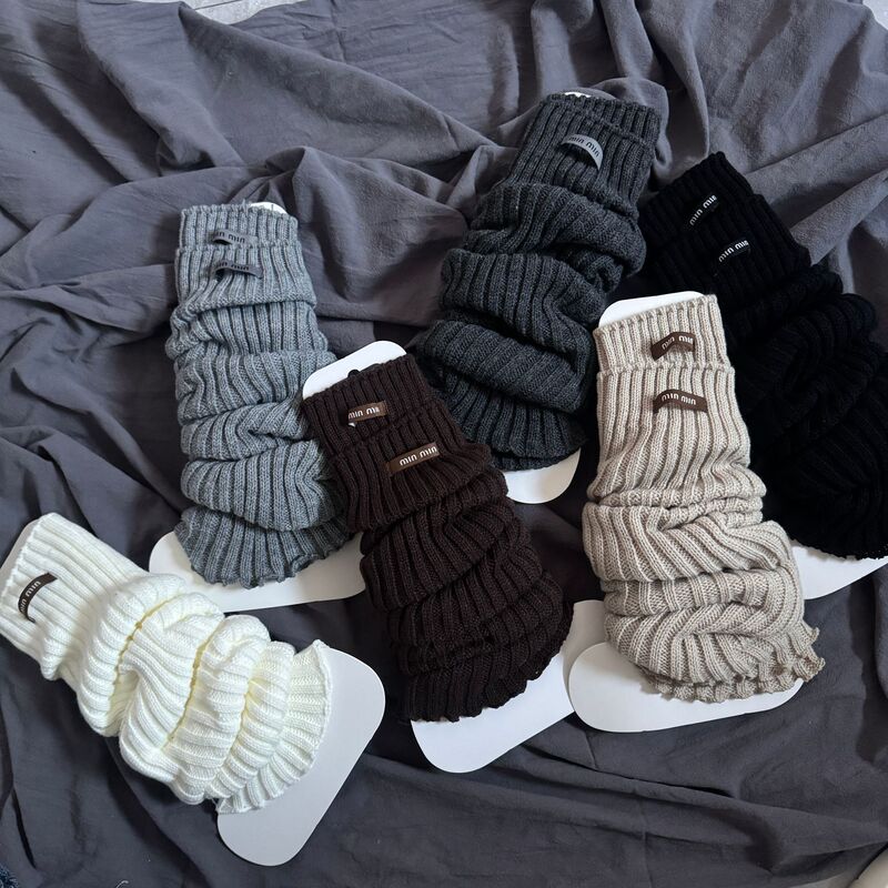 Thickened Knitted Y2K Socks Autumn and Winter Warm Jk Calf Socks Women's Socks Leg Covers Women's Knitted Minmin Socks