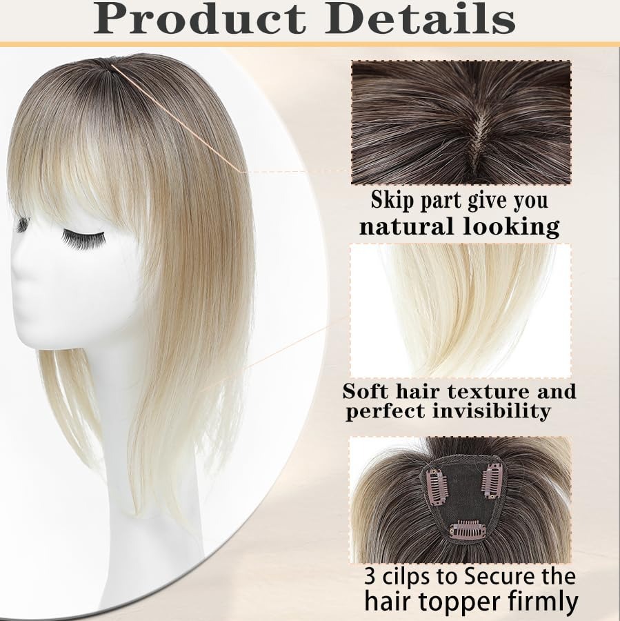 Pruik 360° 3D haarverlenging met natuurlijke, pluizige haarclip, haarverlenging met pony, haarclip voor dames, haarreparatieblok_voghion.com