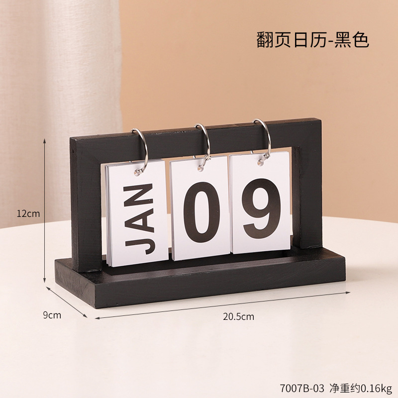 Calendario de página - negro