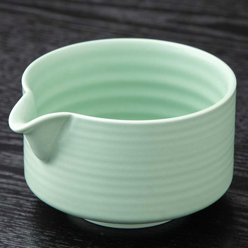 Juego de cuatro piezas de ceremonia del té de matcha, jaula de té de Baiben, tazón de té de pie, juego completo de combinación japonesa, té de punto, accesorios de jaula de té