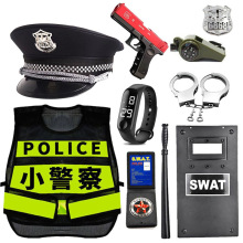小警察套装儿童玩具枪战装备特种兵特警男孩子冲锋枪吃鸡全套
