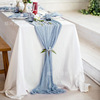 Cotton veil fold table flag Foreign trade Bosmia's wind twist table cloth wedding party decorative pleated table flag wholesale