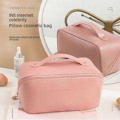 2024 New Model Large Capacity Pop Star Accordion Pillow Makeup Bag Portable Outing Storage Toothbrush Bag