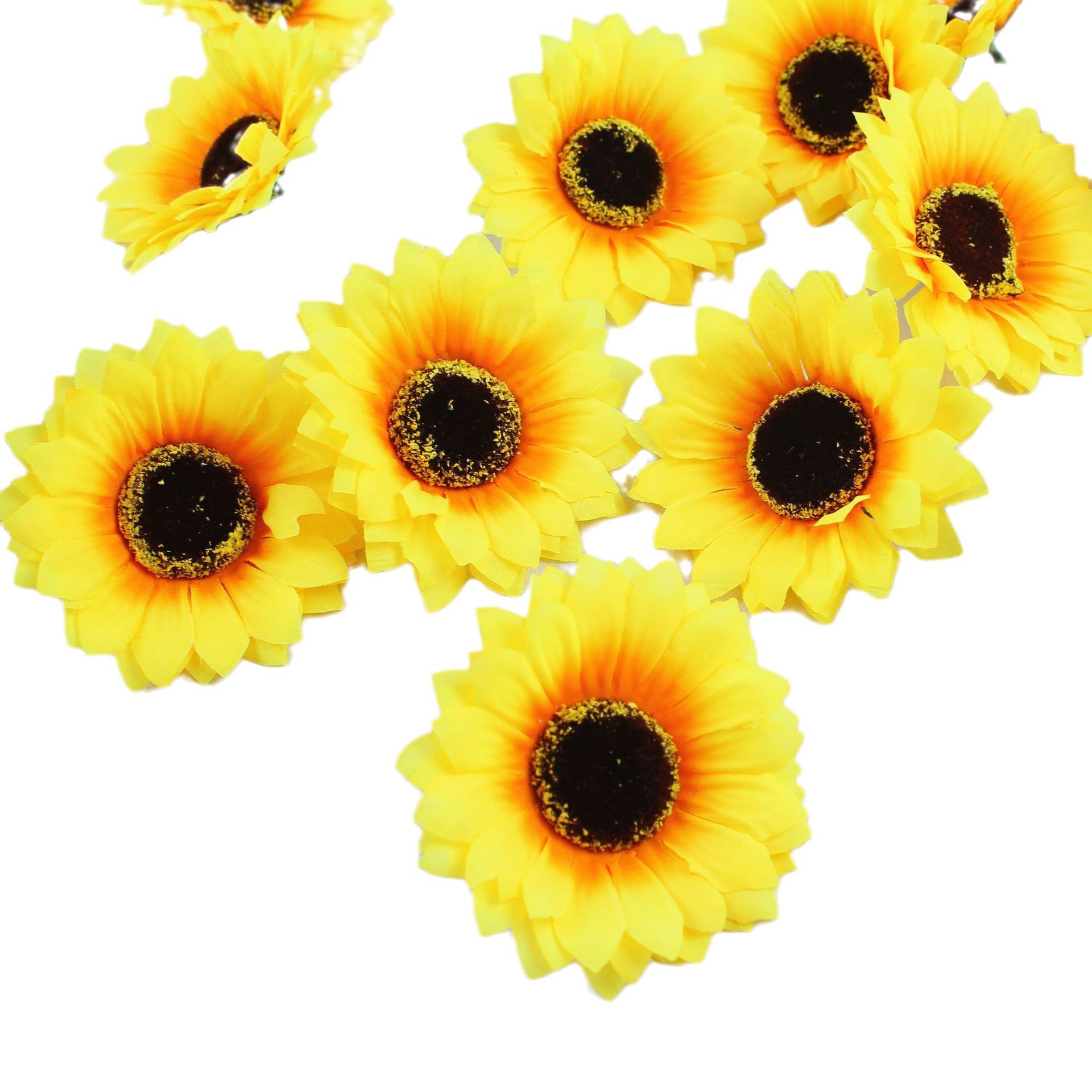 Especial transfronterizo para la producción de coronas de flores de sol pequeñas, pulsera de boda, suministro de cabeza de girasol de simulación de girasol
