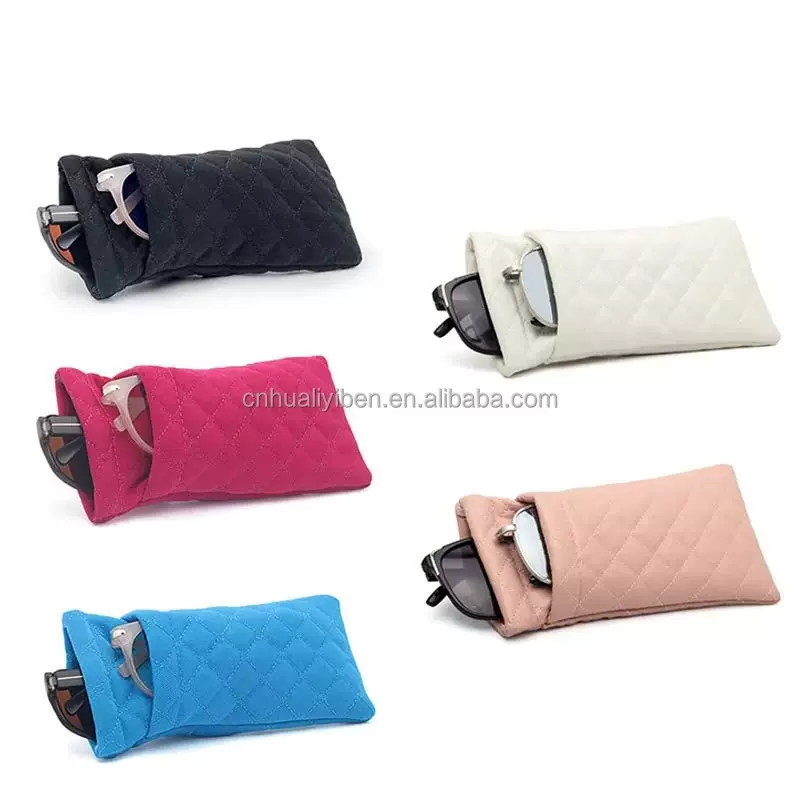 便携女自动闭合墨镜收纳弹片抗压新双层太阳PU皮布料防水眼镜袋子