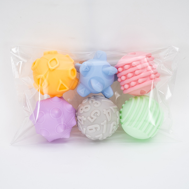 Goma suave para bebés, agarre de manos, toque, juego de arena, entrenamiento de percepción, agarre, juguete, masaje de pelota, puede morder al bebé, cruzar la frontera