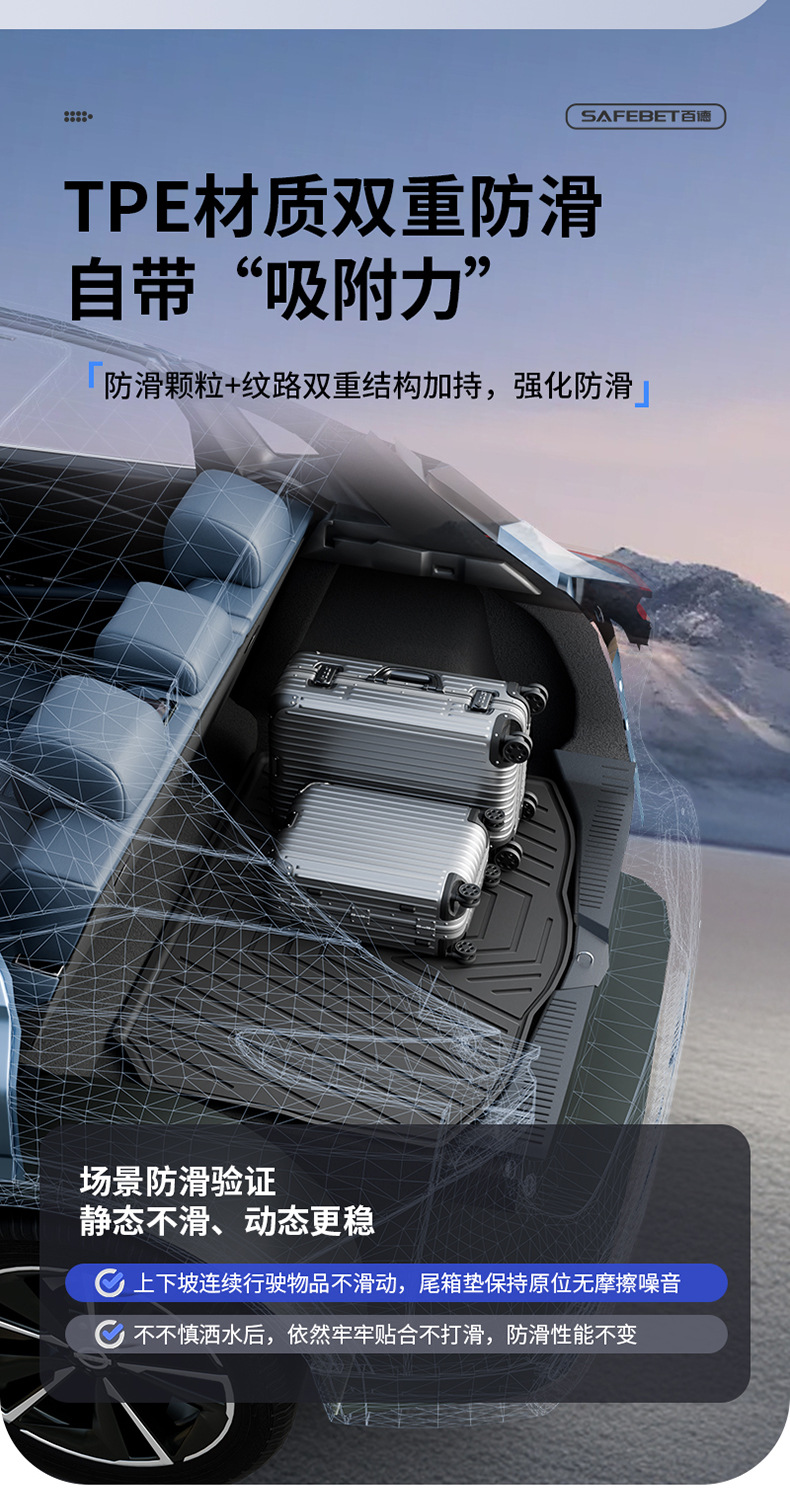 Suitable for Nissan X-Trail, Qashqai, Sylphy, Teana, N6, N7, Special Tpe Car Trunk Mat