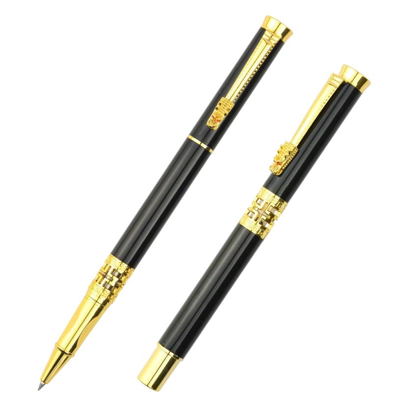 Ready Supply Retro Cut Out Faucet Signature Pen Antique Metal Signature Pen Office Writing Pen Laser Logo