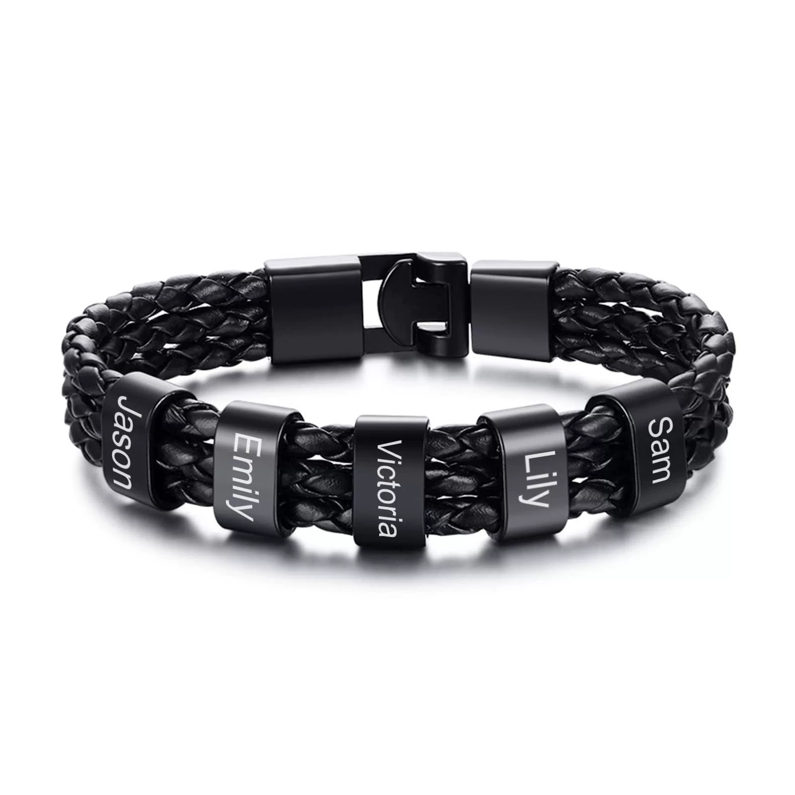 Black bracelet stainless steel