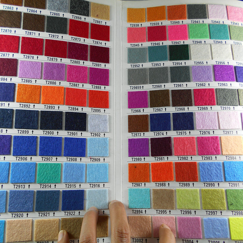 彩色1MM-5MM厚彩色DIY手工不织布毛毡布rpet针刺无纺布毛毡布面料