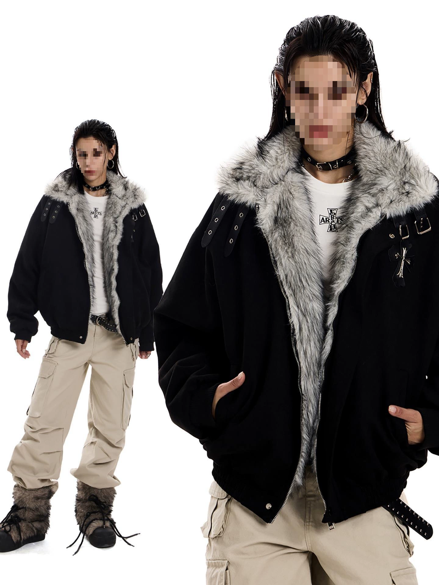 Warm winter down jacket