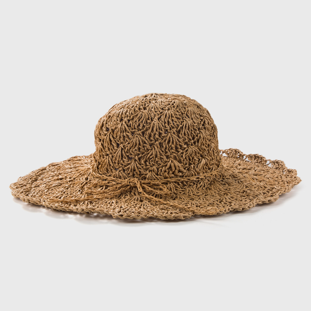 Hand Hook Big Brimmed Straw Hat Summer All-match Garden Sunscreen Sun Hat Tide display picture 2