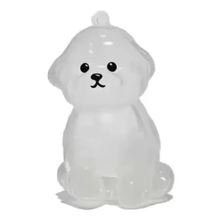 透明なかわいい子犬の毛収納ボックス記念コレクション子犬の毛収納キーホルダーペンダント装飾卸売|undefined