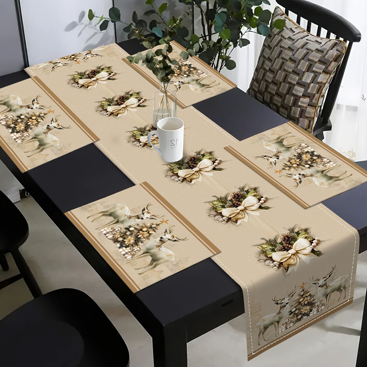 Nuevo conjunto de toallas de mesa transfronterizas de Navidad decoración de mesa Bandera de mesa Bandera de mesa Amazon 2026