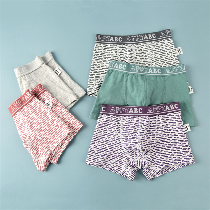 Broken Size Clear Boy's Underwear Cotton Children's Boxers Big Boy's Boxer Teenager Bottoming Shorts