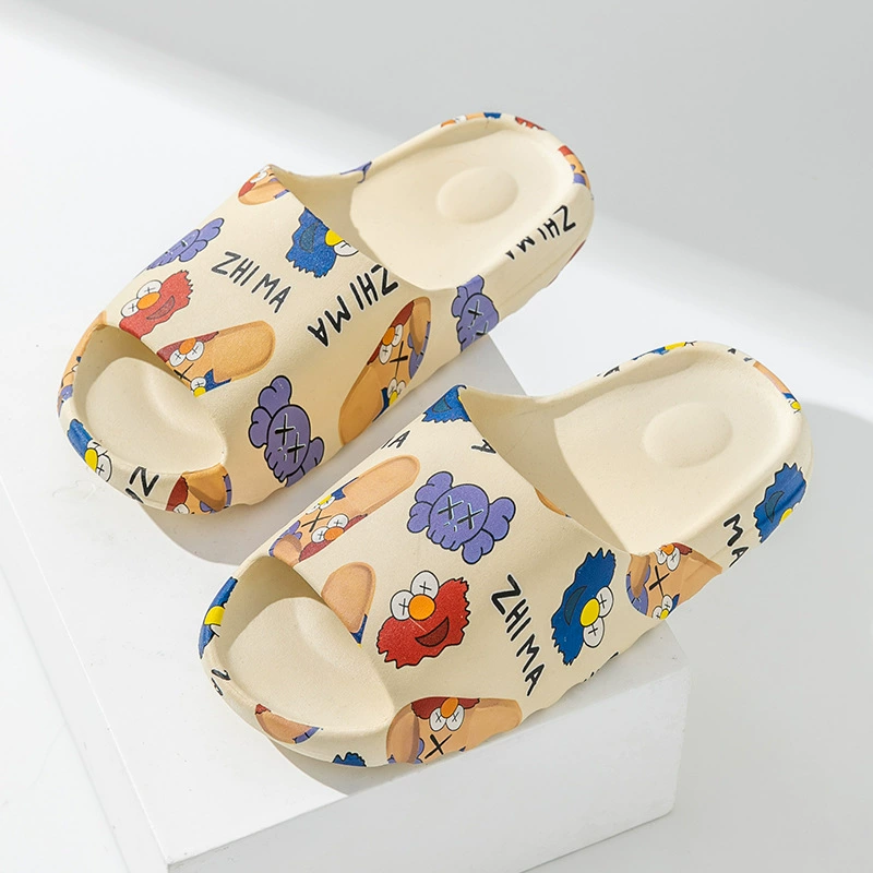 Тапочки (Tide) 9688, граффити-принт, размеры 36–45, лёгкие повседневные