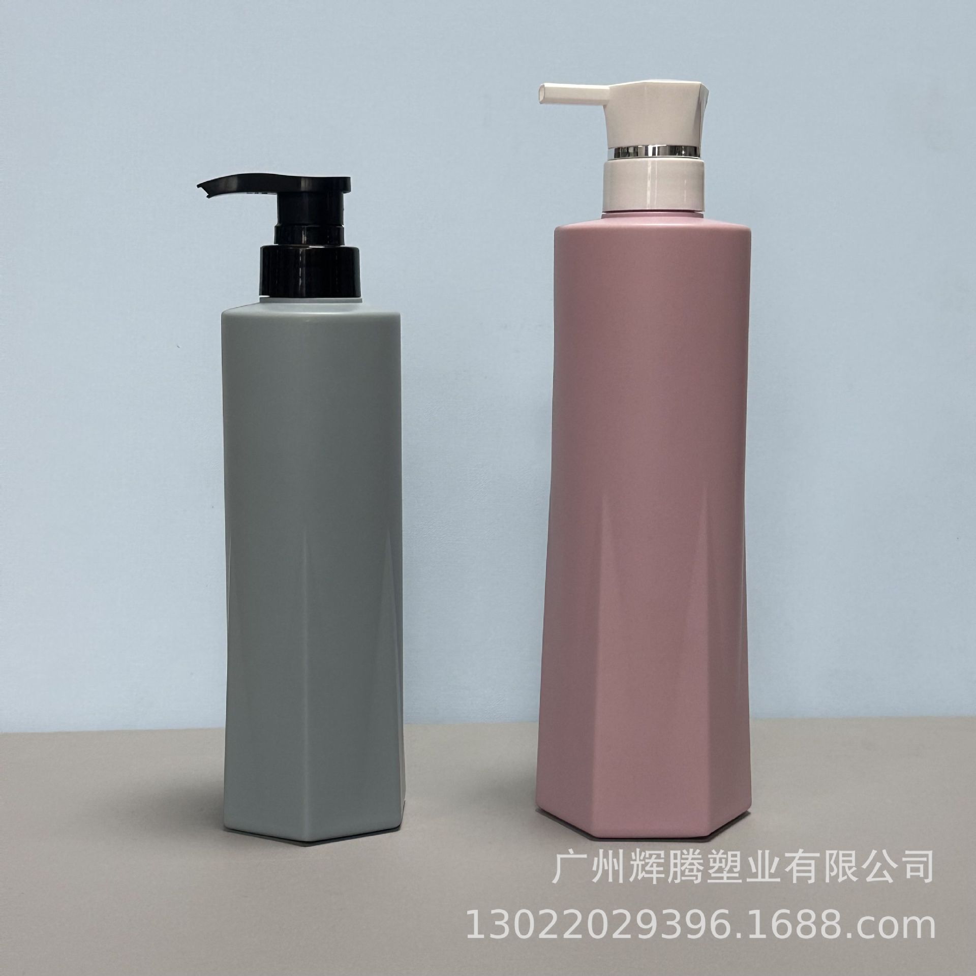 圆柱六角瓶 500ml洗发水瓶 750ml沐浴露瓶 护发素PE塑料空瓶