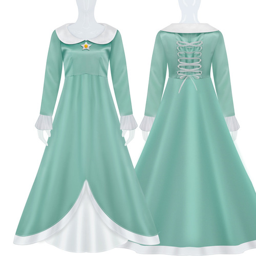 Super Mario Galaxy Rosalina Cosplay Costume Princess Dress Anime Rosalina Costume