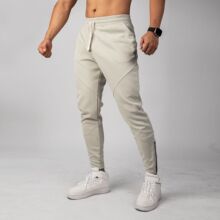 厚款男装拼接户外休闲卫裤拉链脚口保暖轻熟潮装运动日常厂家直销
