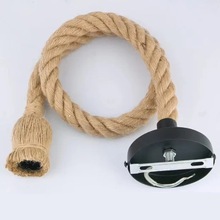 复古麻绳灯头E27 吊灯美式复古麻绳灯座工业风灯头咖啡厅酒吧装饰