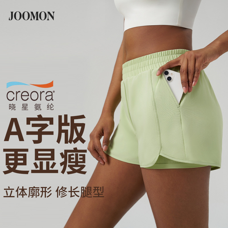Giantman Sports Shorts for Women, Professional Running High-Waisted Anti-Exposure Two-In-One Summer Marathon Fitness Shorts, Quick-Dry Giantman Sports Shorts for Women, Professional Running High-Waisted Anti-Exposure Two-In-One Summer Marathon Fitness Shorts, Quick-Dry