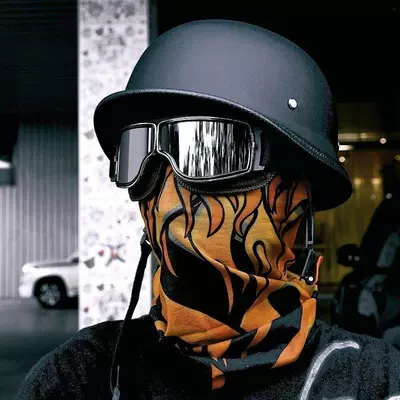 Retro Steel Helmet, Lightweight Half-Helmet for – Motosiklet kaskı (dəbilqə)