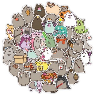 50 pieces of fat cat fat Chihuahua cute decorative stickers Amazon luggage skateboard helmet water bottle hand account stickers