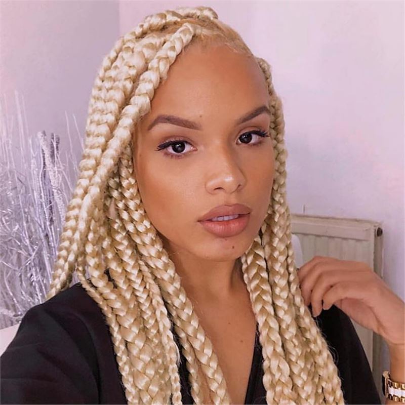 Fibra química africana gran trenza de alta temperatura seda peluca de mujer trenza monocromática trenza sucia puesta en percha