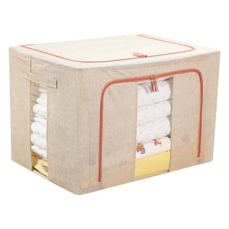 Ящик для хранения хлопчатобумажной и льняной ткани складной водонепроницаемый и пыленепроницаемый очень большой ящик для хранения бытовой одежды стеганая сумка коробка оптом