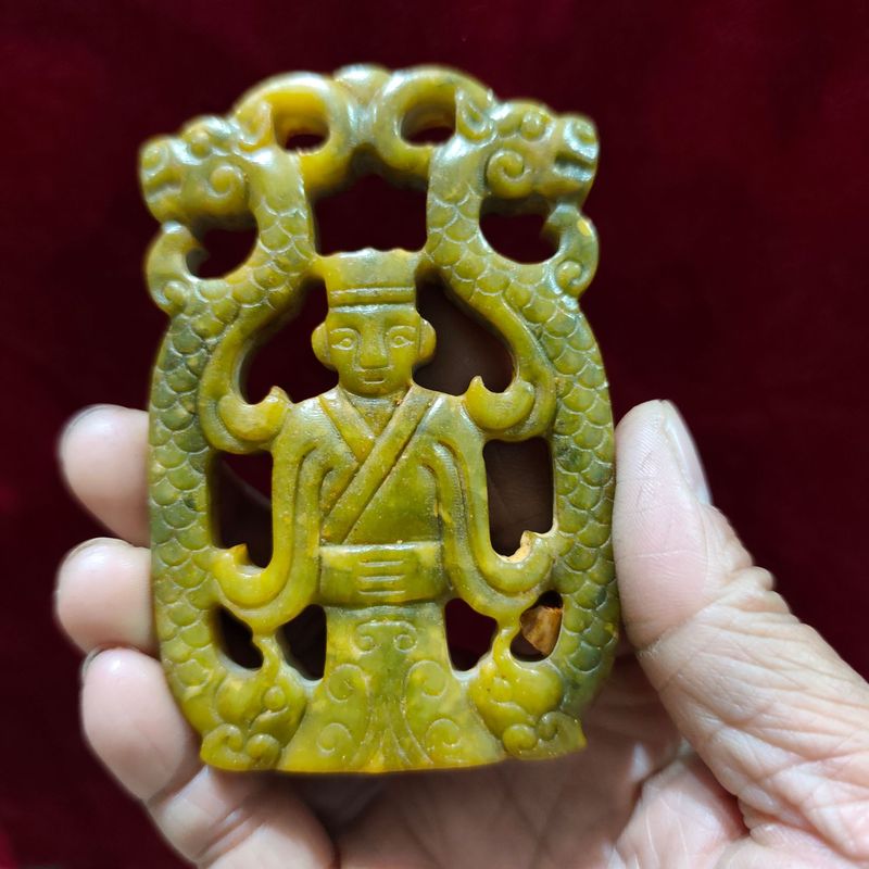 大量批发老岫玉古玩玉器捡漏做旧兽面镂空八卦古玉老玉挂件|undefined