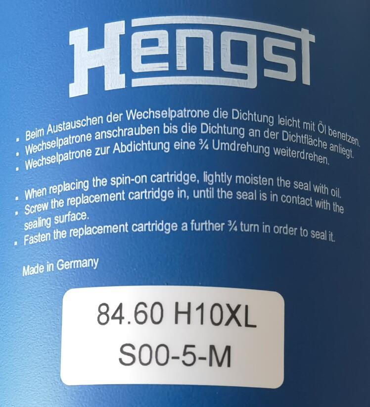 1009069B  R928038331  84.60H10XL-S00-5-M # Hengst//液压滤芯