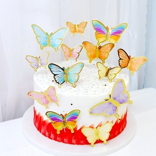 Оптовые покрытия торт декоративные сети красные вставки Fairy Butterfly Cakercoary Account День рождения пирог -в