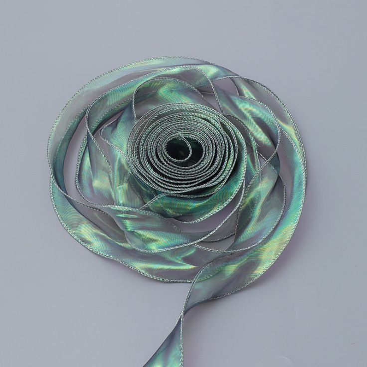 4cm hilo de cola de pez cintas flores ramo pastel de hilo cinta arco accesorios Klein azul hilo ondulado al por mayor