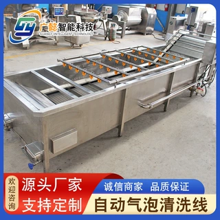 现货多功能气泡清洗机 全自动中央厨房洗菜机 水果果蔬气泡清洗机