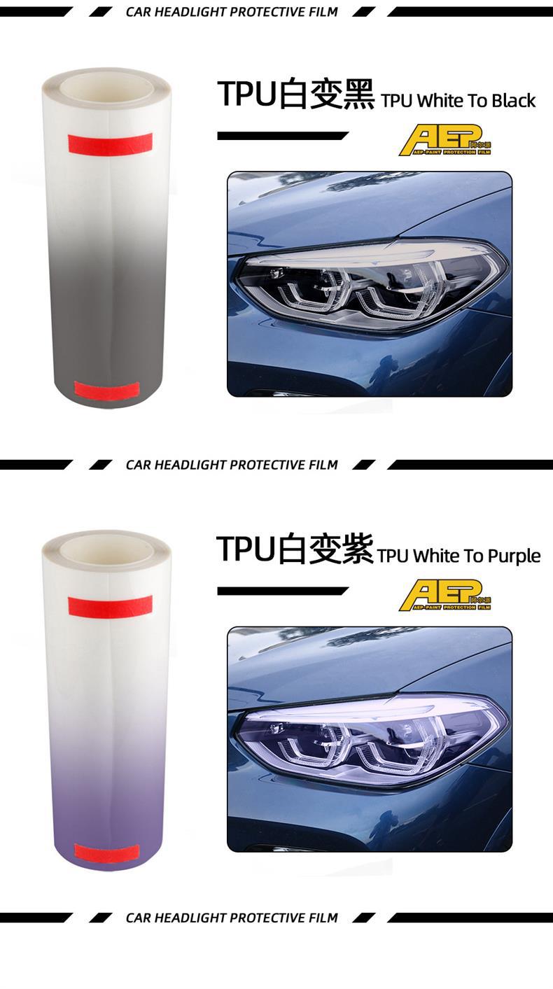 Tpu Light Black Smoked Car Tail Light Film Tpu Material Ppf Self-Healing Protective Film Anti-Scratch Car Light Film