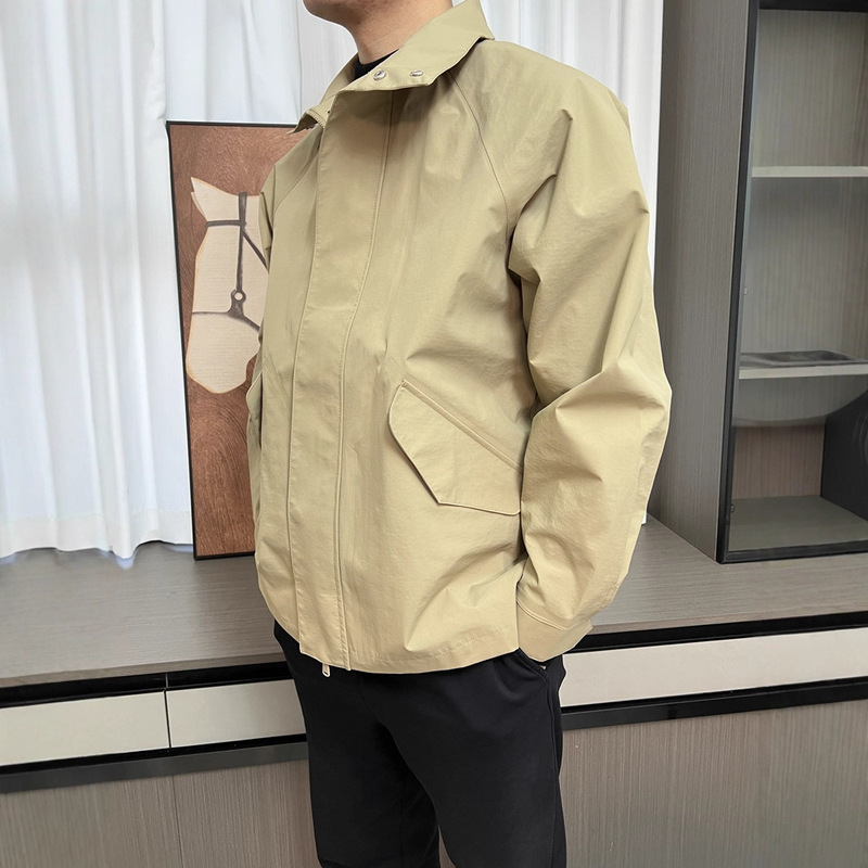 2025 New Men's Simple Casual Export Lightweight Laminated Stand-Up Collar Outdoor Parka Jacket 2025 New Men's Simple Casual Export Lightweight Laminated Stand-Up Collar Outdoor Parka Jacket