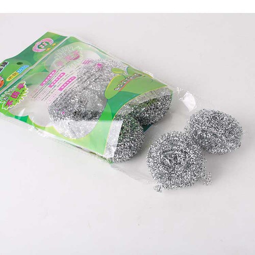Factory direct supply of kitchen cleaning non-stainless steel cleaning balls, dishwashing pot brushes, 6-pack steel wire balls, large size