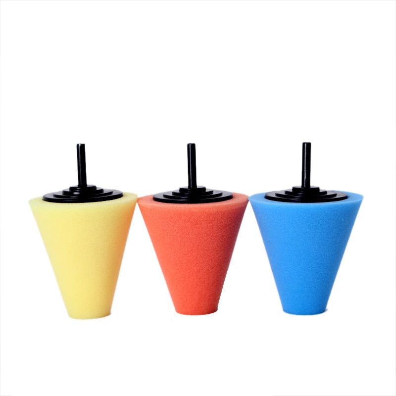 汽车美容细节划痕抛光锥形海绵抛光轮 轮毂中网海棉