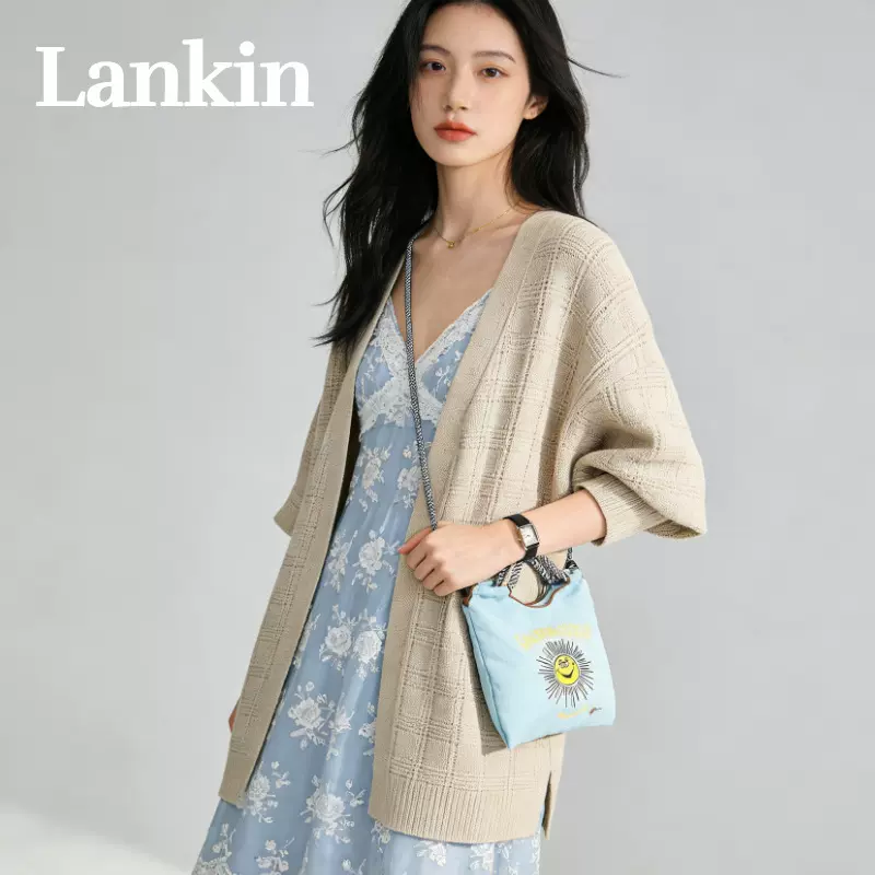 日系ballchain尼龙刺绣购物袋帆布手提包购物袋单肩斜挎小拎包女