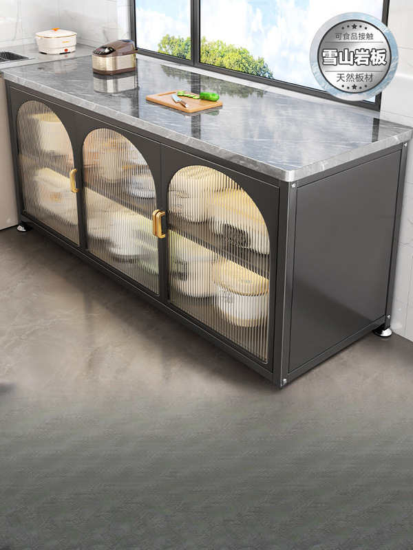Kitchen Storage Rack Slate Floor-Standing Multi-Layer Storage Function Wall-Mounted Integrated Storage Dining Side Vegetable Cutting Workbench Cabinet Kitchen Storage Rack Slate Floor-Standing Multi-Layer Storage Function Wall-Mounted Integrated Storage Dining Side Vegetable Cutting Workbench Cabinet