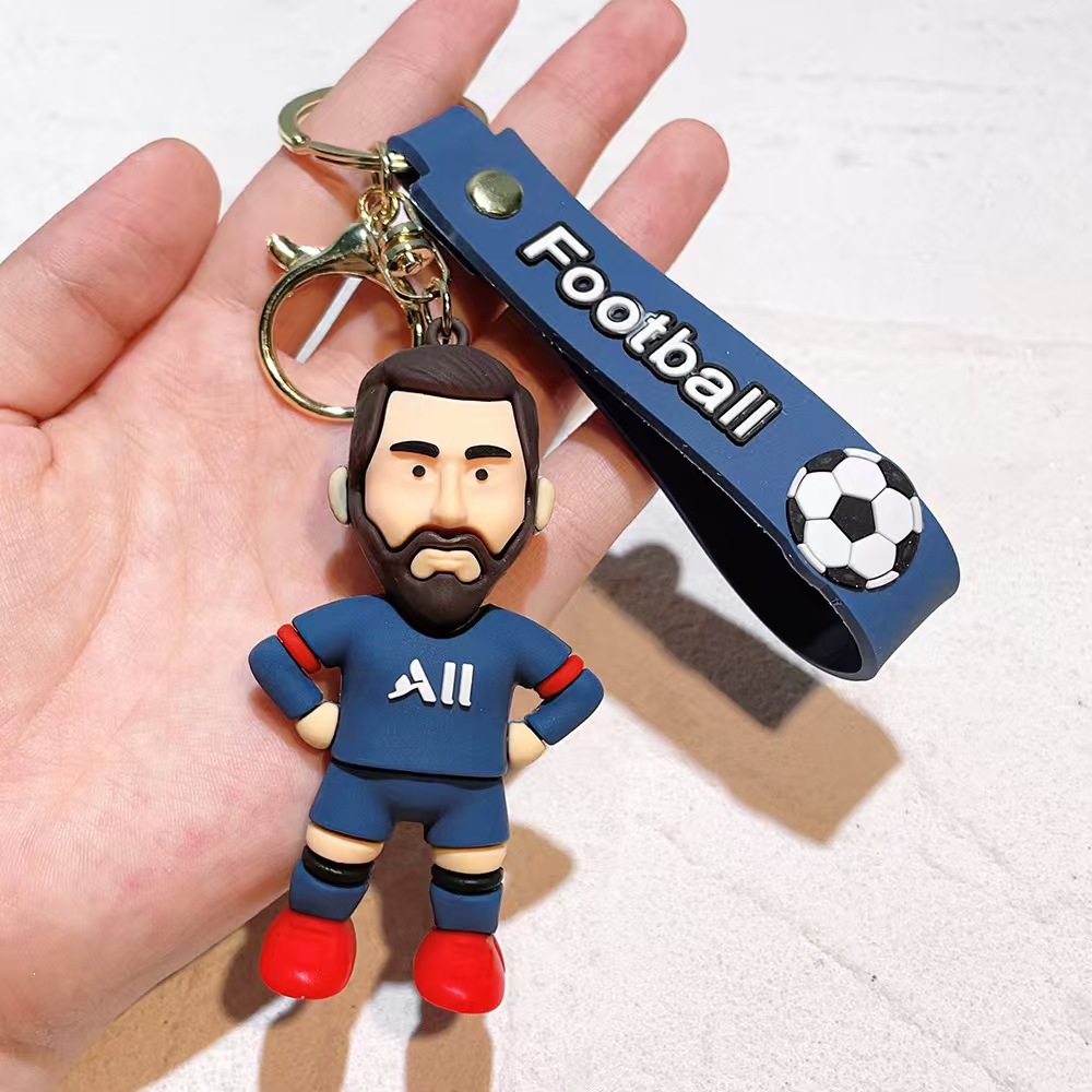 Estrella del fútbol Messi llavero colgante mochila colgante para niños muñeca boutique grande pequeño regalo