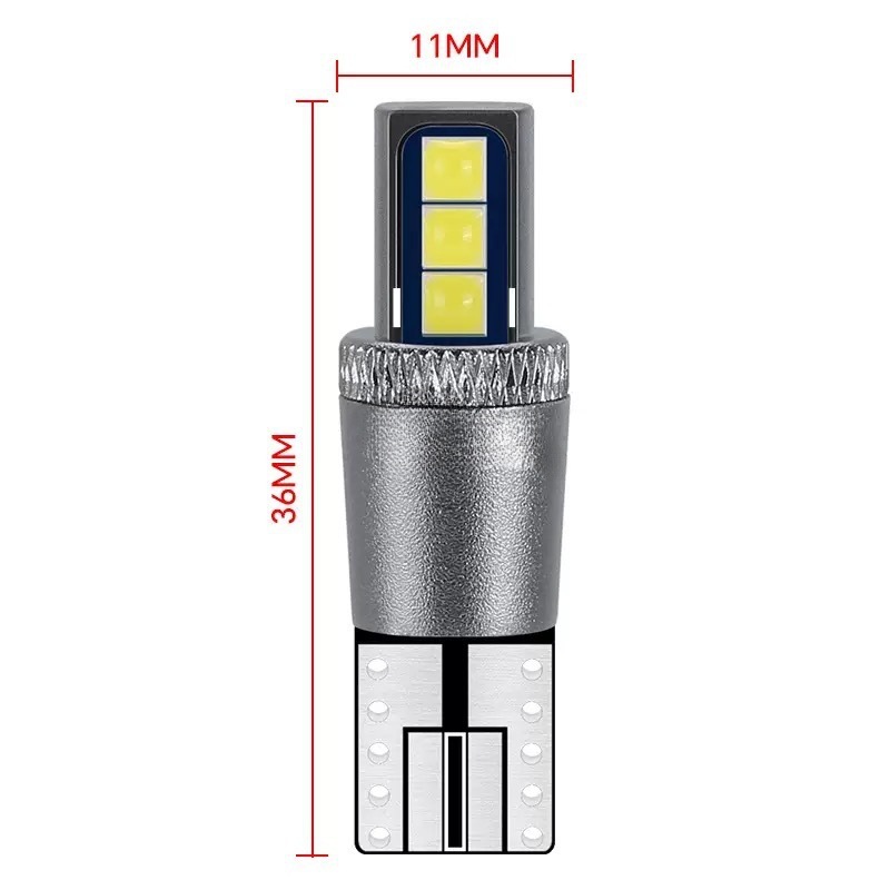 Car Led Width Indicator Light T10 3030 6Smd High Brightness License Plate Light Reading Light W5W Wide Voltage Small Bulb