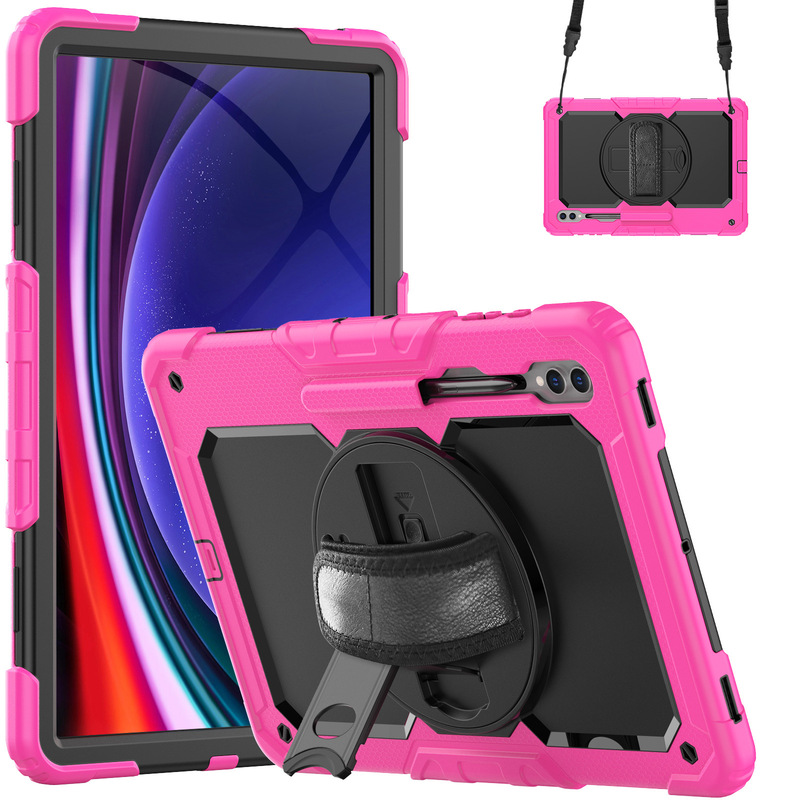 For Samsung Tab S10Ultra Protective Case Strap Hand Strap S10Plus Silicone Drop-resistant Stand Flat Shell For Samsung Tab S10Ultra Protective Case Strap Hand Strap S10Plus Silicone Drop-resistant Stand Flat Shell