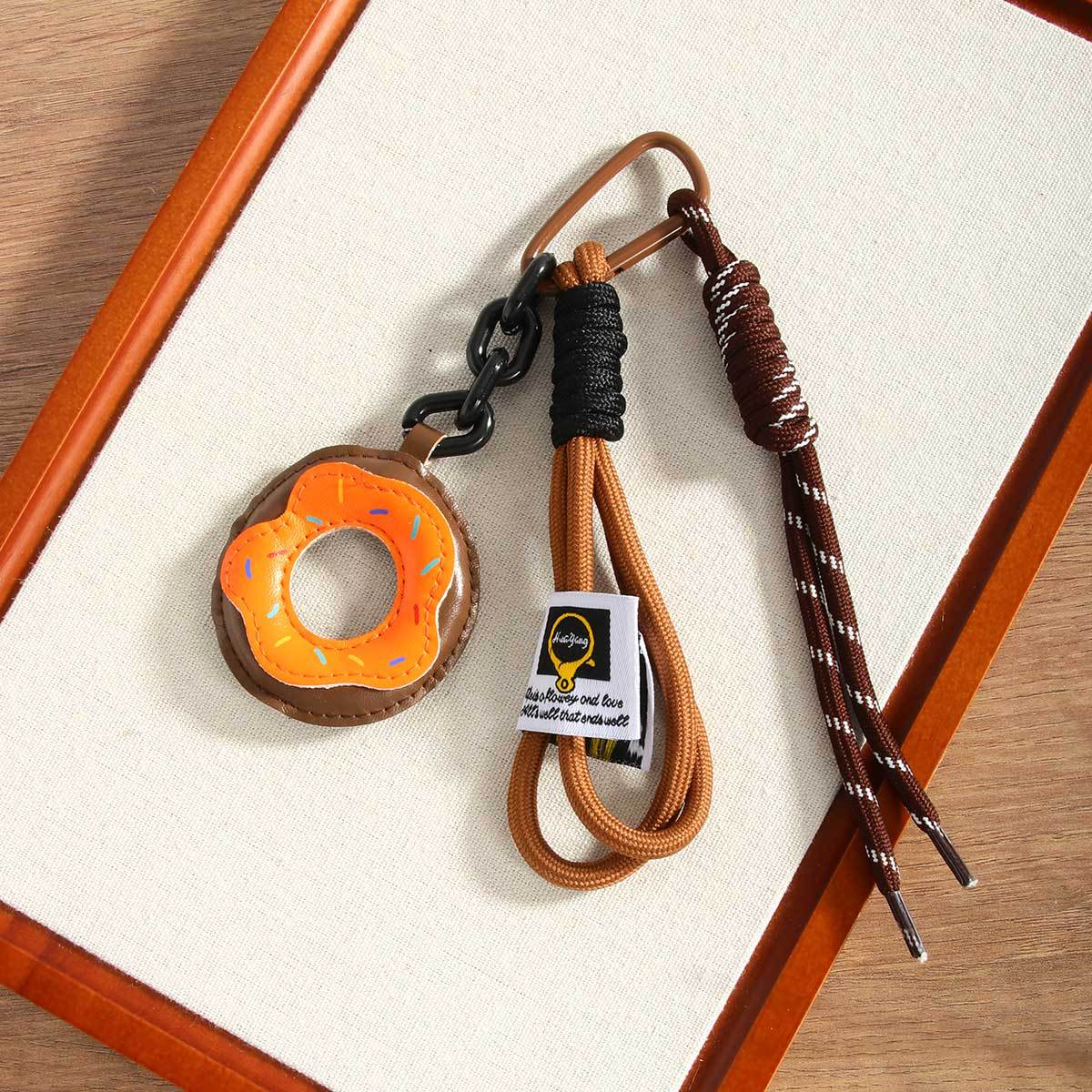 Cute Style 1 Piece All Seasons Pu Leather Donuts Bag Pendant