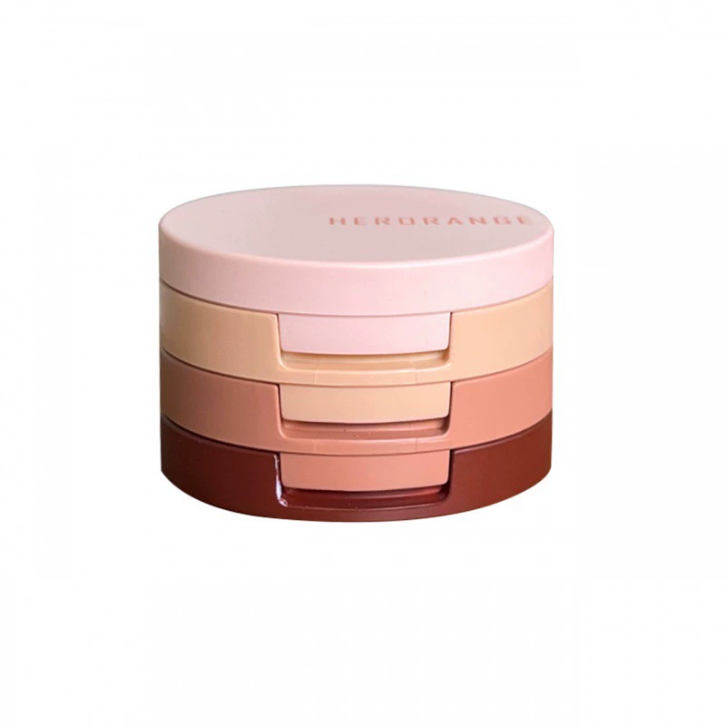 [Shipment within 48 hours] Herorange ~ light wind floating three -color eye shadow plate three -layer sandwiches boxes beads