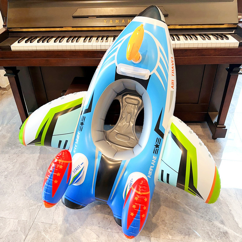 Inflatable Water Gun Airplane Pirate Ship Swimming Ring Children's Steering Wheel Armpit Buoyancy Ring Baby Mount
