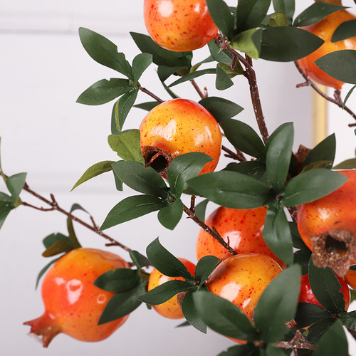 New Year and Spring Festival simulated pomegranate fruit, home interior decoration berry, prop foam fruit branch ornaments, simulated fruit