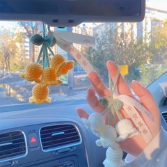 自動車ストラップ鈴蘭車載バックミラー車載ペンダント装飾創意毛糸車内装飾用品女性