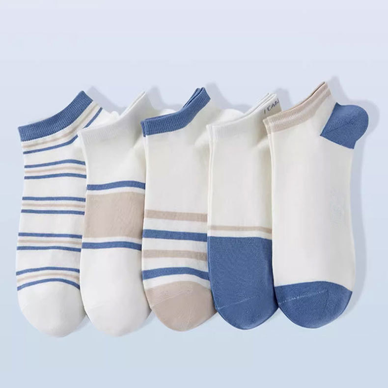 Calcetines para hombre Primavera y verano Calcetines deportivos finos que absorben el sudor y desodorantes Calcetines cortos de todo fósforo de moda Mori al por mayor