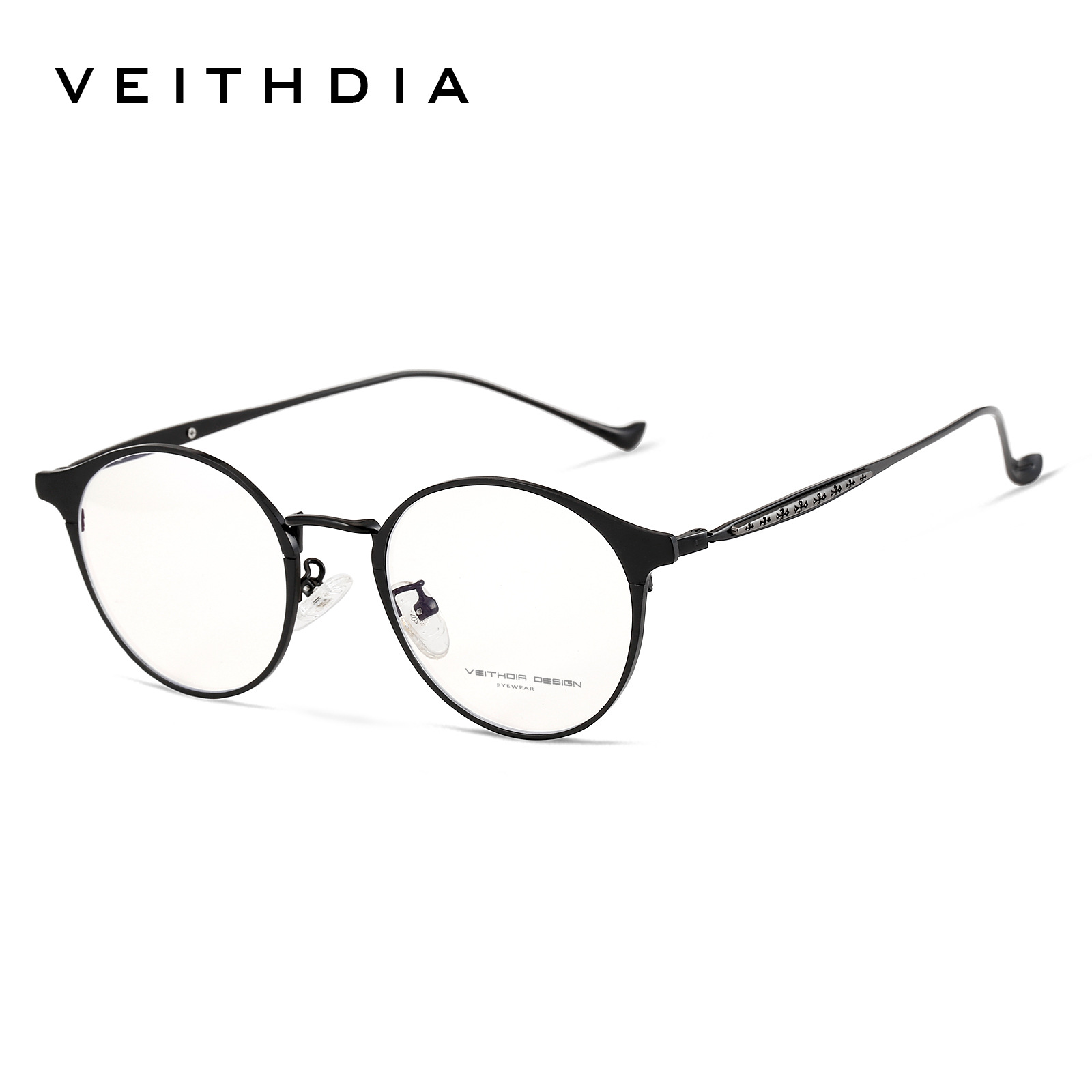 Montura de gafas retro de moda para hombres y mujeres espejo plano anti-luz azul marco completo base óptica de visión cercana spot al por mayor 8006